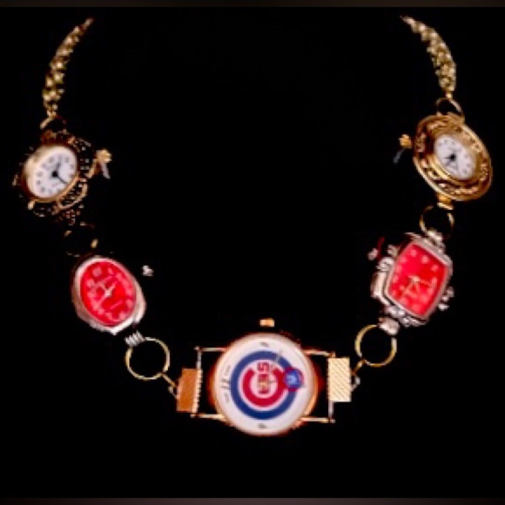 Handmade, watch, choker necklace